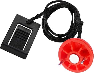 Loopband Sleutel - Veiligheidsschakelaar - Fitness Veiligheid - Magnetische Houder - Rond - Zwart