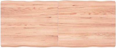 Tafelblad Eikenhout - Houten Plank Bureau - Bureau Maken - Natuurlijke Rand - 120x50x6 cm - Lichtbruin