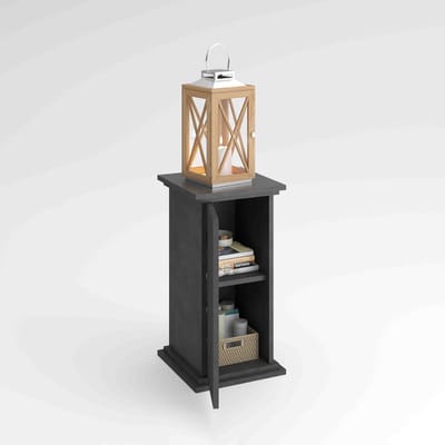 Bijzettafel Monica Antraciet - Vierkant - 30x30cm - Hoogte 57.9 cm