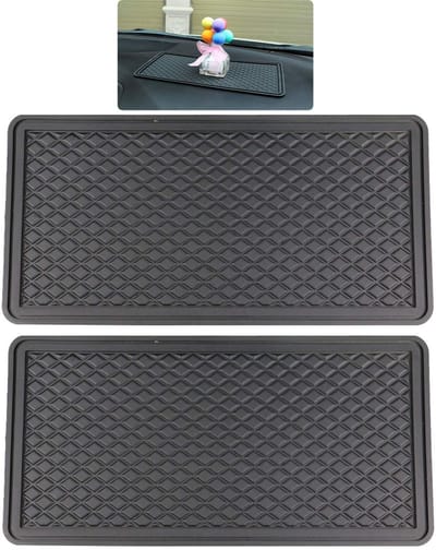 Dailygoody - Dashboardmat - Antislip - Hittebestendig - Zwart - Herbruikbaar - Perfect voor auto-accessoires - 2 stuks