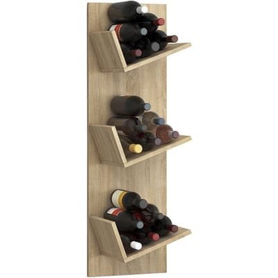Houten wijnrek Flessenrek Wandplank Wandplank Hangende plank Flessen Wijn Vinosi