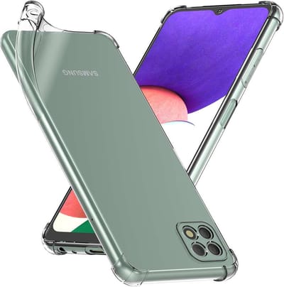 ebestStar - Hoes geschikt voor Samsung Galaxy A22 5G, Silicone Slim Cover Case, Versterkte Hoeken en Randen hoesje, Transparant