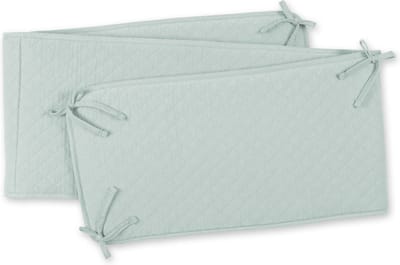 BEMINI Bed en Park omrander - 30x180cm - Gewatteerde jersey - Lunar