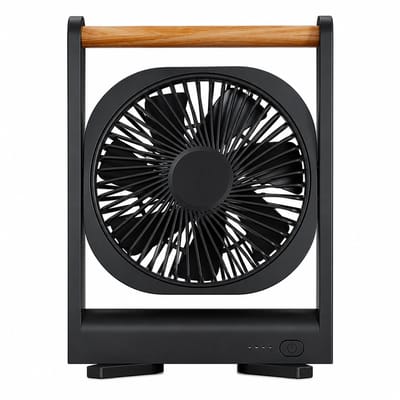 Tafelventilator en Bureauventilator 2-in-1 - Oplaadbare USB Mini Ventilator - Stille Luchtcirculator met 4 Snelheden - Compacte Desktop Cooler voor Studentenkamer, Slaapkamer, Kantoor en Thuiswerkplek
