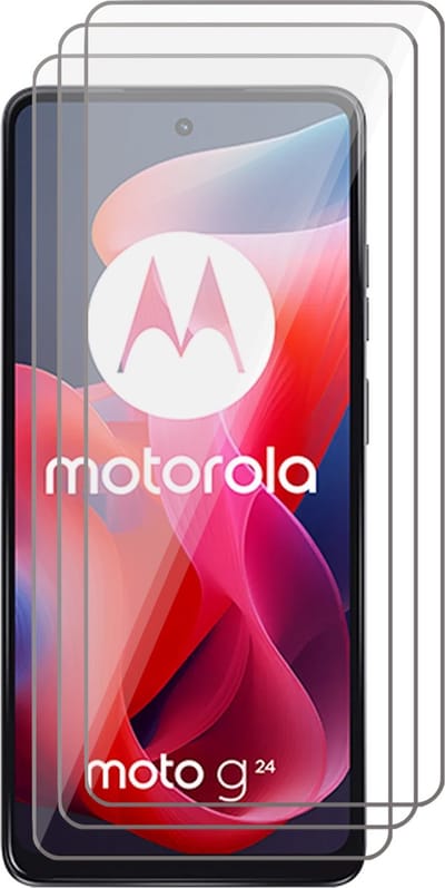 Screenprotector geschikt voor Motorola Moto G24 - 3x Glas Screen Protector