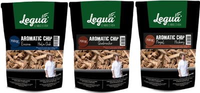 Legua Rooksnippers Trio – Steeneik, Quebracho & Hickory | Duurzaam Rookhout | 3 x 700gram