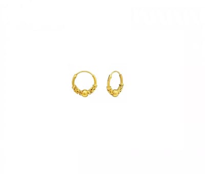 Bijoutheek Bali hoop Oorringen 12GD-1 Gold