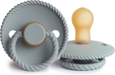 FRIGG - fopspeen - latex Rope 1- French Gray - 0-6 maanden - speen - baby