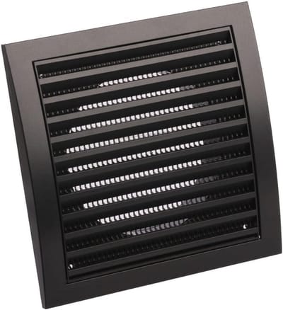 Ventilatierooster Ø 125mm met Insectenbescherming - ABS Kunststof Antraciet