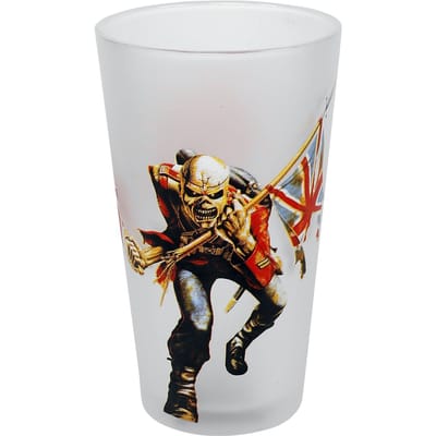 Iron Maiden Trooper Unisex Bierglas - wit - Standard
