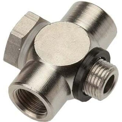 G1/4" Aluminium Tee Banjo Fitting met Binnen- en Buitendraad met O-ring [10 stuks].