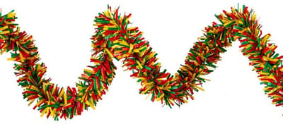 PVC folie guirlande Ø 8 Carnaval cm rood geel groen 5 meter BRANDVERTRAGEND