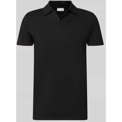 Slim fit Poloshirt met V-hals