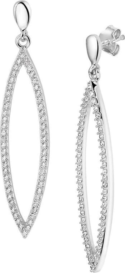 TFT Oorhangers Zirkonia Zilver Gerhodineerd Glanzend 42.5 mm x 10 mm