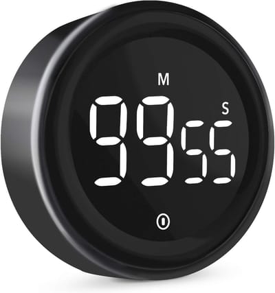 Thijox - Digitale Keukentimer voor Koken, Studeren en Kantoor - Multifunctioneel, Eenvoudig in Gebruik, Compact, Zwart
