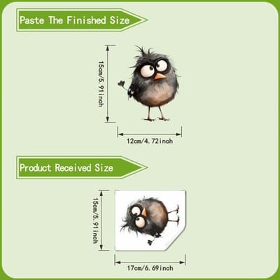 Schattige Pluizige Vogel Vinyl Muurkunst Schakelaar Stickers Stopcontact Stickers Zelfklevend Verwijderbaar Voor Esthetische Kamers Warme Huisdecoratie