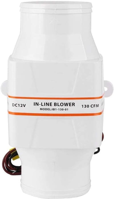 Stille 24V DC Inline Luchtventilator 7,5 cm voor Boot en Camper