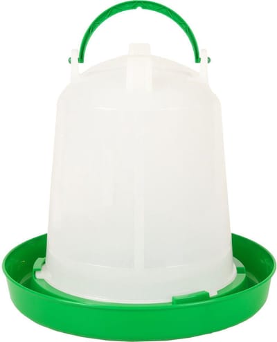 Flamingo - Vogel Drinkklok Twist - Wit / Groen - M - 24.5 x 24.5 x 22.5 cm x < 3 liter