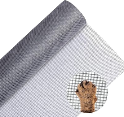 Thijox - Vliegengaas per meter 120 x 250 cm, Glasvezel Insectenbescherming, Maatwerk Raamweefsel, Grijs Vervangingsnet voor Ramen en Dakramen, Doe-Het