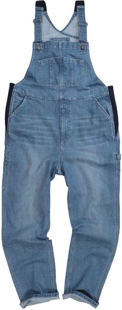 JP 1880 - Heren - Tuinbroek workwear jeans veel zakken elastische inzetstukken - Licht blauw denim - Maat 4XL