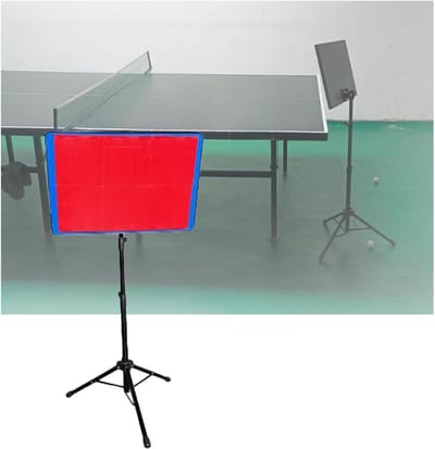 Tafeltennis Bord - Oefen Accessoire - Zelf Trainen - Verstelbare Hoogte - Opvouwbaar Ontwerp - Rood