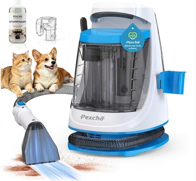 Vloerkleedreiniger Textielwasmachine 18 kPa – 550W – 1,2L+1,2L Watertanks – Nat & Droog – Voor Bank, Tapijt & Auto – PEXCHO