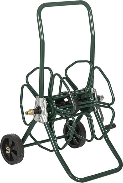 Tuinslanghaspel op wielen - Slangenwagen trolley - Tuin bewateren - Robuust metalen frame - 30 meter slang - Donkergroen