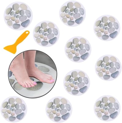 10 Stuks Antislip Badstickers - Ronde Zelfklevende Douchestickers voor Veiligheid in Bad, Douche, Zwembad en Trappen