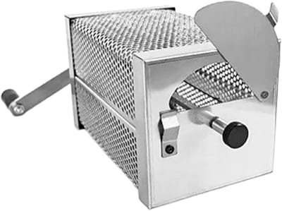 Koffiebonen Branden - Hand Crank - Thuis Koffie Maken - Stijlvol Japans Design - 25.5 cm - Zilver
