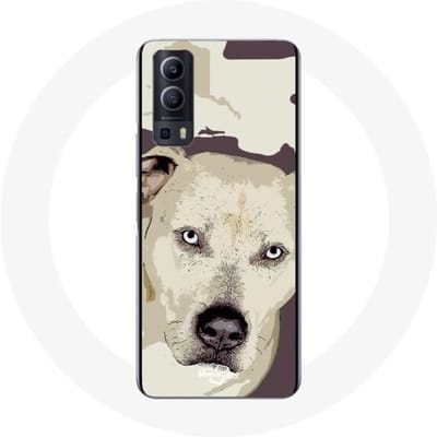 Vivo Y72 hoesje Witte Pitbull Hond wit