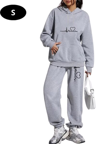 Livano Joggingpak Dames - Huispak - Volwassenen - Trainingspak - Comfortabel - Jogging Pak - Joggingsbroek - Grijs - S
