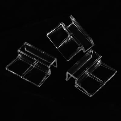 Dailygoods- Aquariumclip 20 Stuks - Transparante Acryl Houder - Ondersteuning Klem - Geschikt voor Glazen Deksel - Voor Aquaria tot 5 mm - Ideaal voor Fishtank - Aquariumdekselhouder