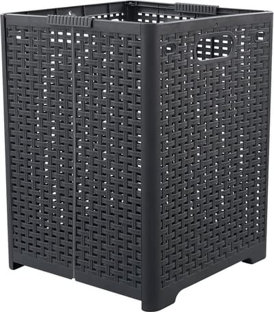 Online Europe, 2 opvouwbare Wasmand, 42L, Grijs,  33 x 33 x 44cm