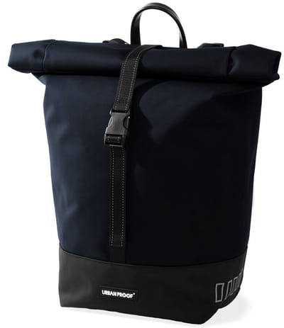 Gerecyclede enkele fietstas Urban Proof Rolltop 20 liter 30 x 15 x 42 cm - Blauw