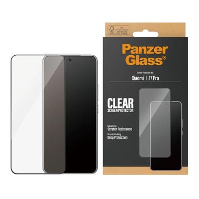PanzerGlass Ultra-Wide Fit Anti-Bacterial Screenprotector incl. applicator voor de Xiaomi 17 Pro