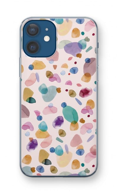 Case Company® - Hoesje geschikt voor iPhone 12 hoesje - Terrazzo Memphis - Soft Cover Telefoonhoesje - Bescherming aan alle Kanten en Schermrand