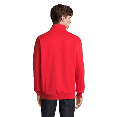 SOLS Uniseks Conrad Sweatshirt met Quarter Zip voor volwassenen (Helder rood)