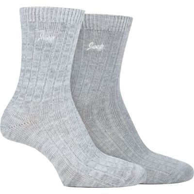 Dames Wandelsokken | Jeep | 2-Pack Hoogwaardige Polyester Hardloopsokken - Slate / Wit