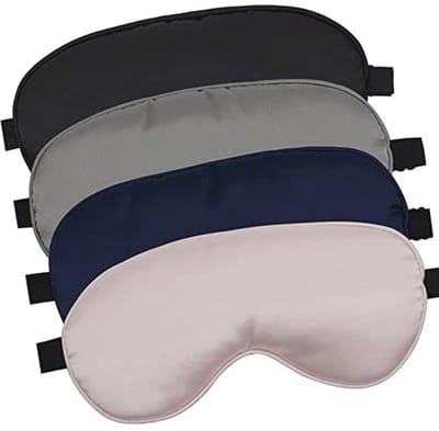 Oogmasker voor Slapen - 4-pack Zijdezachte Satijnen Blinddoek met Verstelbare Riem