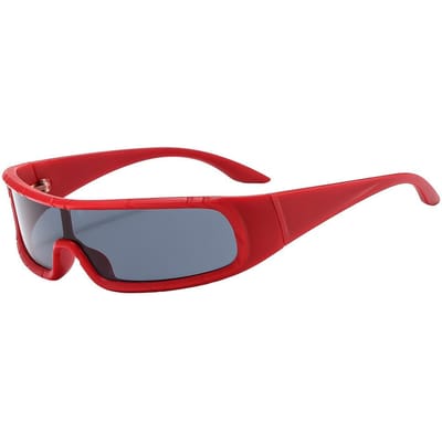 Y2K Luxe Designer Stijl Stijl Rechthoekige Zonnebril Bril Dames Voor Mannen Eén Stuk Trend Zon Zonnebril Klassiek Punk Spiegel Glazen Sport Bril