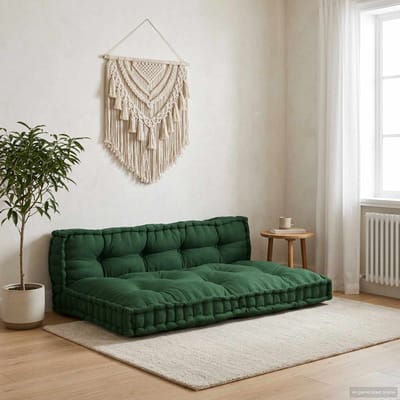 vidaXL - Pallet - Sofa - Kussen - 2 - st - Stof - Groen - 120 - x - 80 - x - 38 - cm