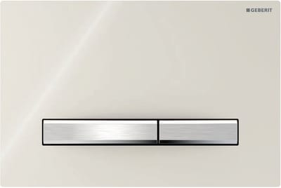 Geberit Sigma50 bedieningsplaat - 2-toets spoeling - rechthoekige knoppen - chroom zand grijs