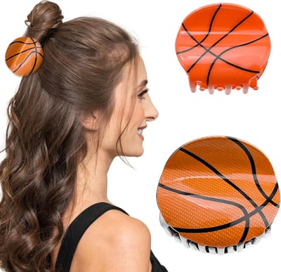 Basketbal Haarclips - Sport haarspeldjes - Haar Styling - Antislip Grip - 2 stuks - Niet gespecificeerd