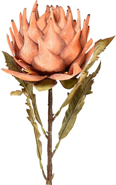 Artisjok kunstbloem herfst oranje droge look Ø15cm 73cm