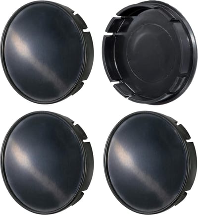 Set van 4 wieldeksels 60 mm - zwart - perfecte pasvorm - beschermt velgen - ShopVlot