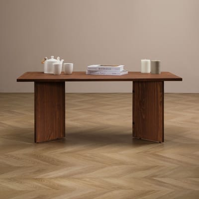 Salontafel MESA van massief hout – donkerbruin
