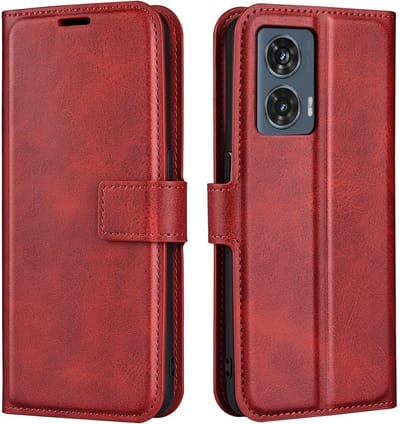 Coverup Hoesje - Geschikt voor Motorola Edge 50 Fusion Hoesje - Coverup Deluxe Book Case - Rood