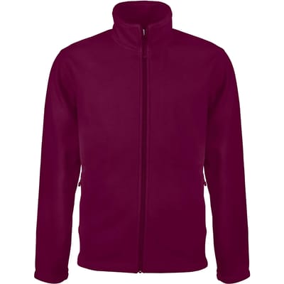 Kariban Microfleece met rits heren K911 - Wine - L