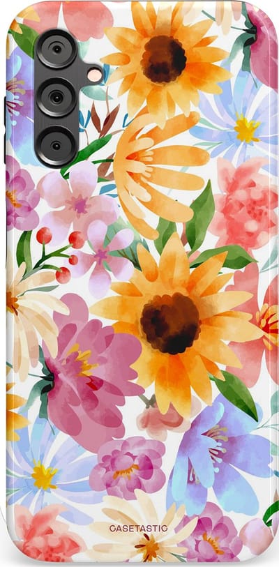 Casetastic Hoesje Geschikt voor Samsung A14 (5G/4G) - Stijlvolle Beschermende Duo-layer Case - Aquarel fantasie