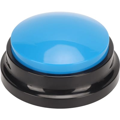 Bouton d'enregistrement vocal 30 secondes d'enregistrement Boutons de conversation éducatifs pour chiens Buzzer de dressage pour animaux de compagnie pour blue